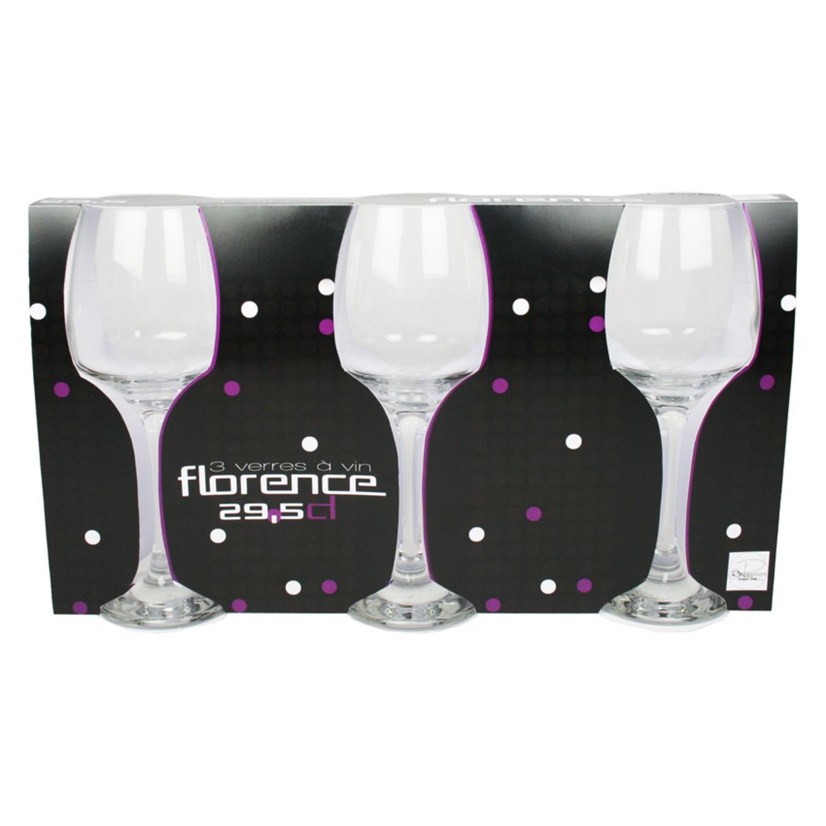 Lot de 3 verres à pied 29.5 cl FLORENCE