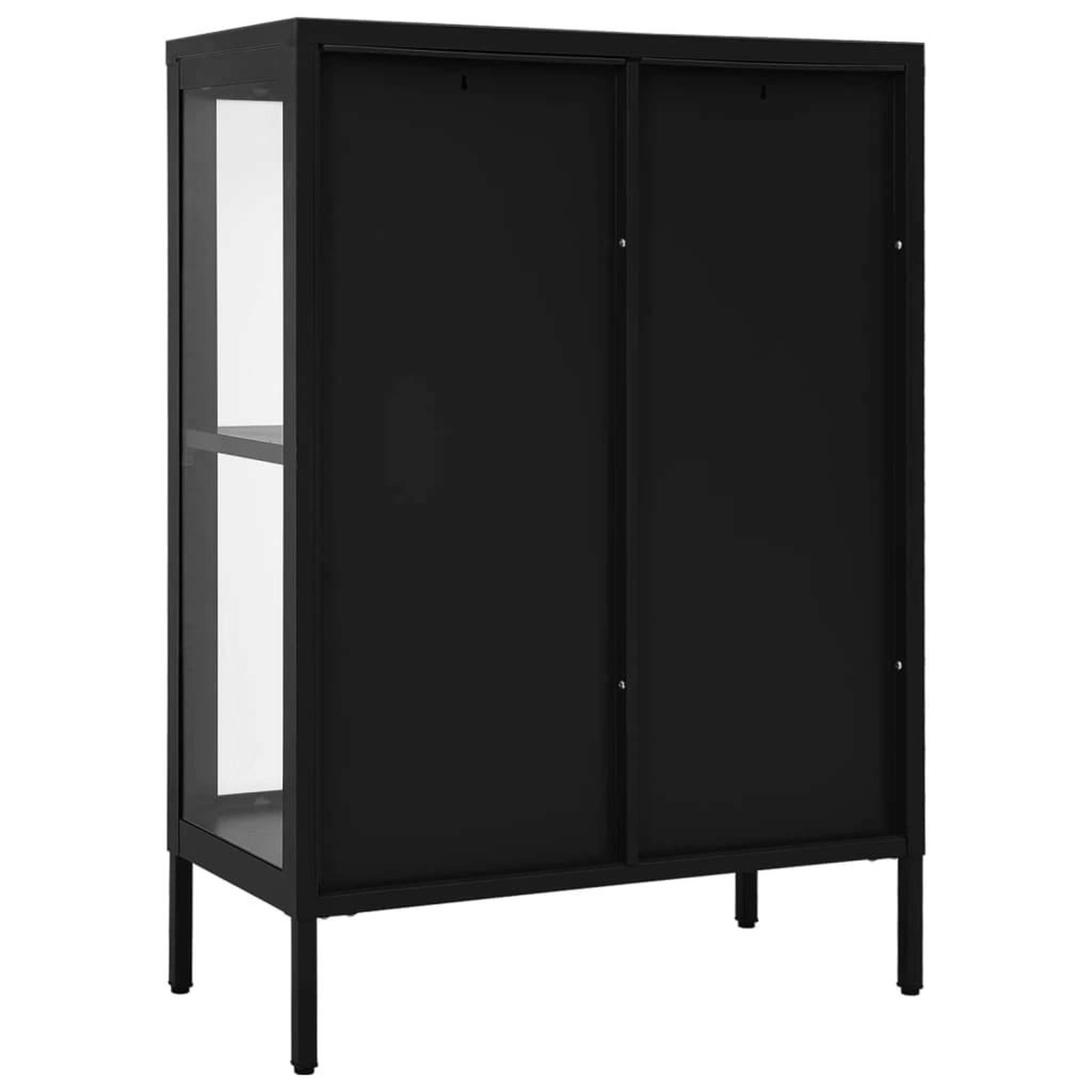 Voir la diapositive 5 : VIDAXL Buffet Noir 75x35x105 cm Acier et verre