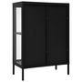 Voir la diapositive 5 : VIDAXL Buffet Noir 75x35x105 cm Acier et verre