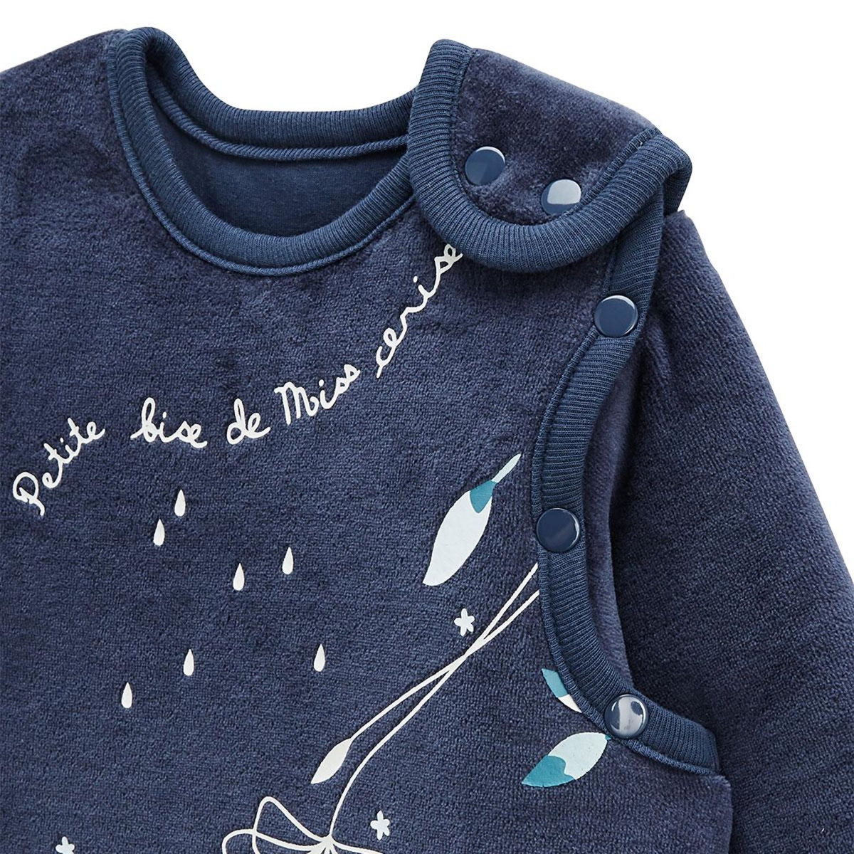 Petit Béguin Gigoteuse d'hiver en velours avec manches amovibles Misscerise