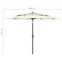 Voir la diapositive 6 : VIDAXL Parasol de jardin a 3 niveaux avec mat en aluminium sable 3 m