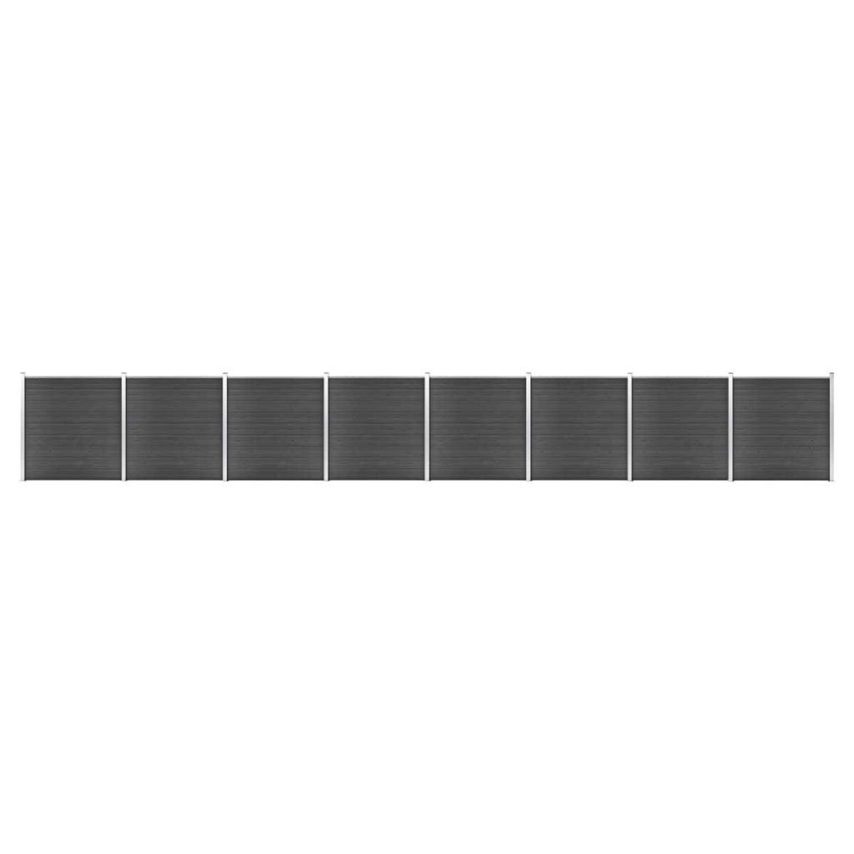 VIDAXL Ensemble de panneau de cloture WPC 1391x186 cm Noir