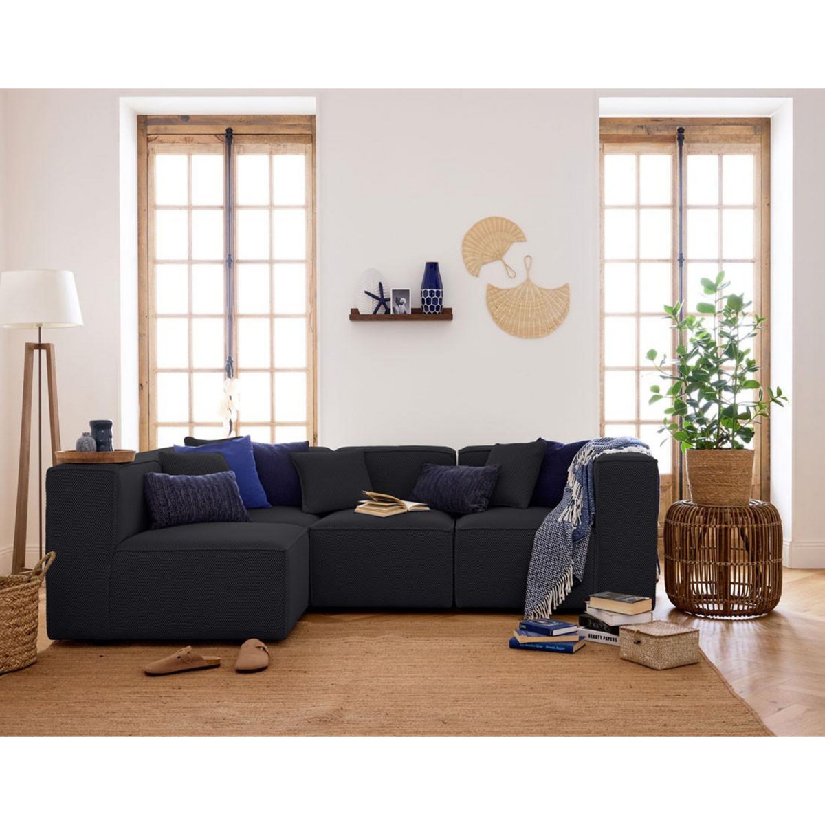 LISA DESIGN Arty - module d'assise droit - en tissu mailles 3d