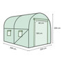 Voir la diapositive 4 : ID MARKET Serre tunnel de jardin 6M² verte gamme maraîchère ROMA 2x3M