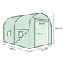 Voir la diapositive 4 : ID MARKET Serre tunnel de jardin 6M² verte gamme maraîchère ROMA 2x3M
