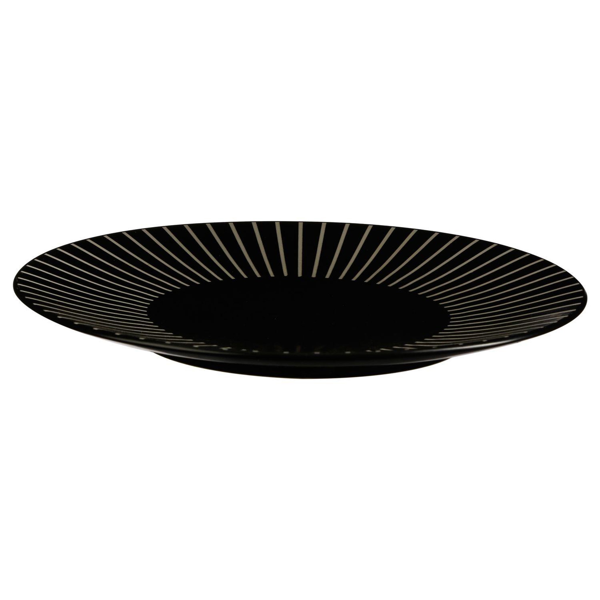 Voir la diapositive 2 : ATMOSPHERA Assiette plate sun - diam. 27 cm - noir