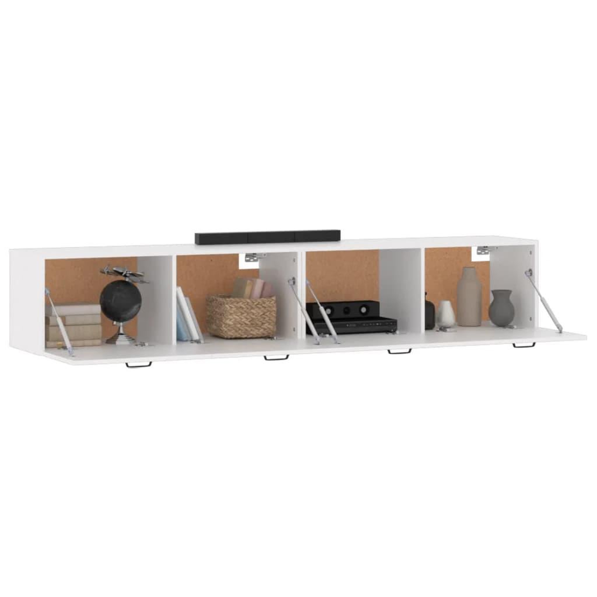 Voir la diapositive 4 : VIDAXL Armoires murales 2 pcs Blanc 100x36,5x35 cm Bois d'ingenierie
