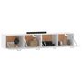 Voir la diapositive 4 : VIDAXL Armoires murales 2 pcs Blanc 100x36,5x35 cm Bois d'ingenierie