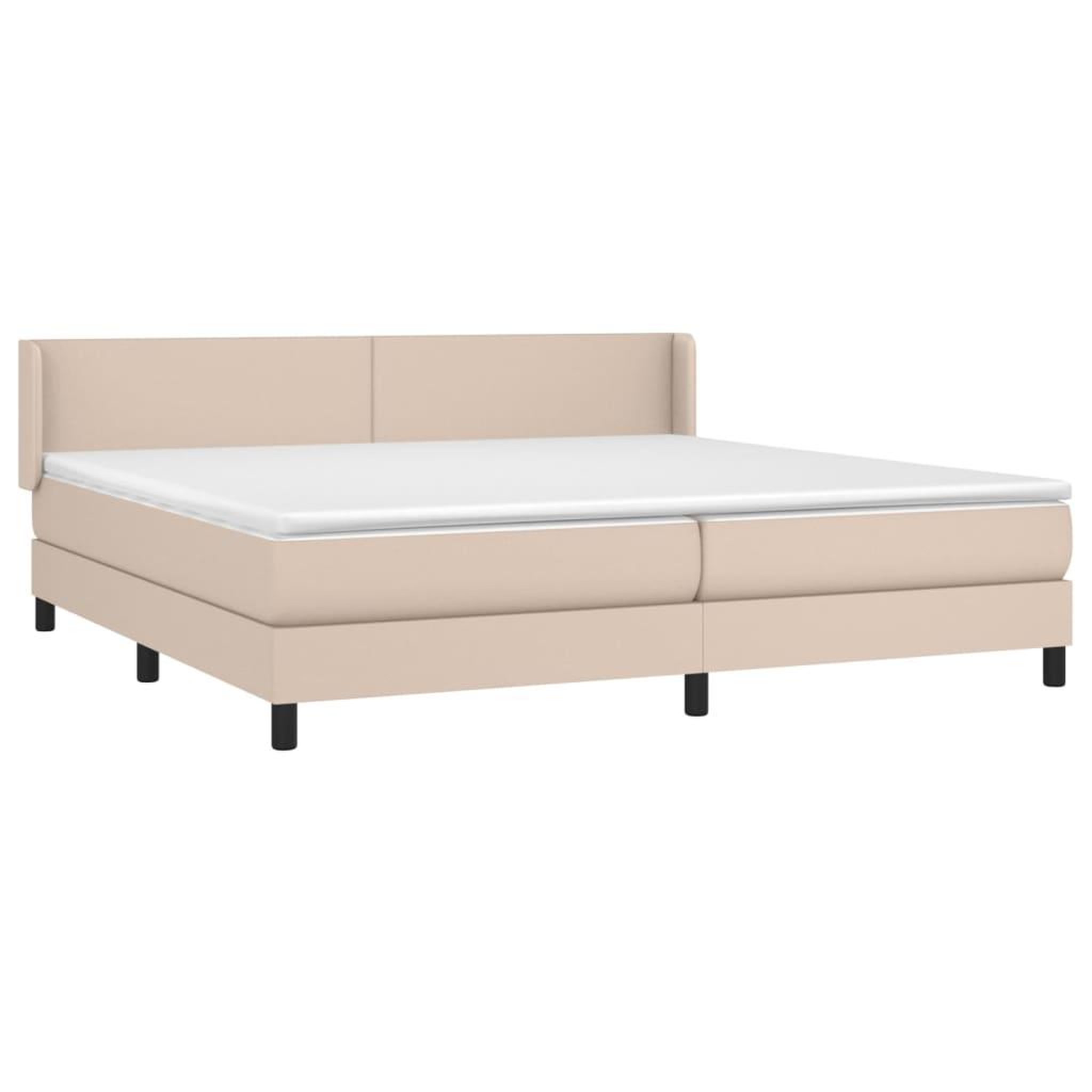 Voir la diapositive 3 : VIDAXL Sommier a lattes de lit avec matelas Cappuccino 200x200 cm