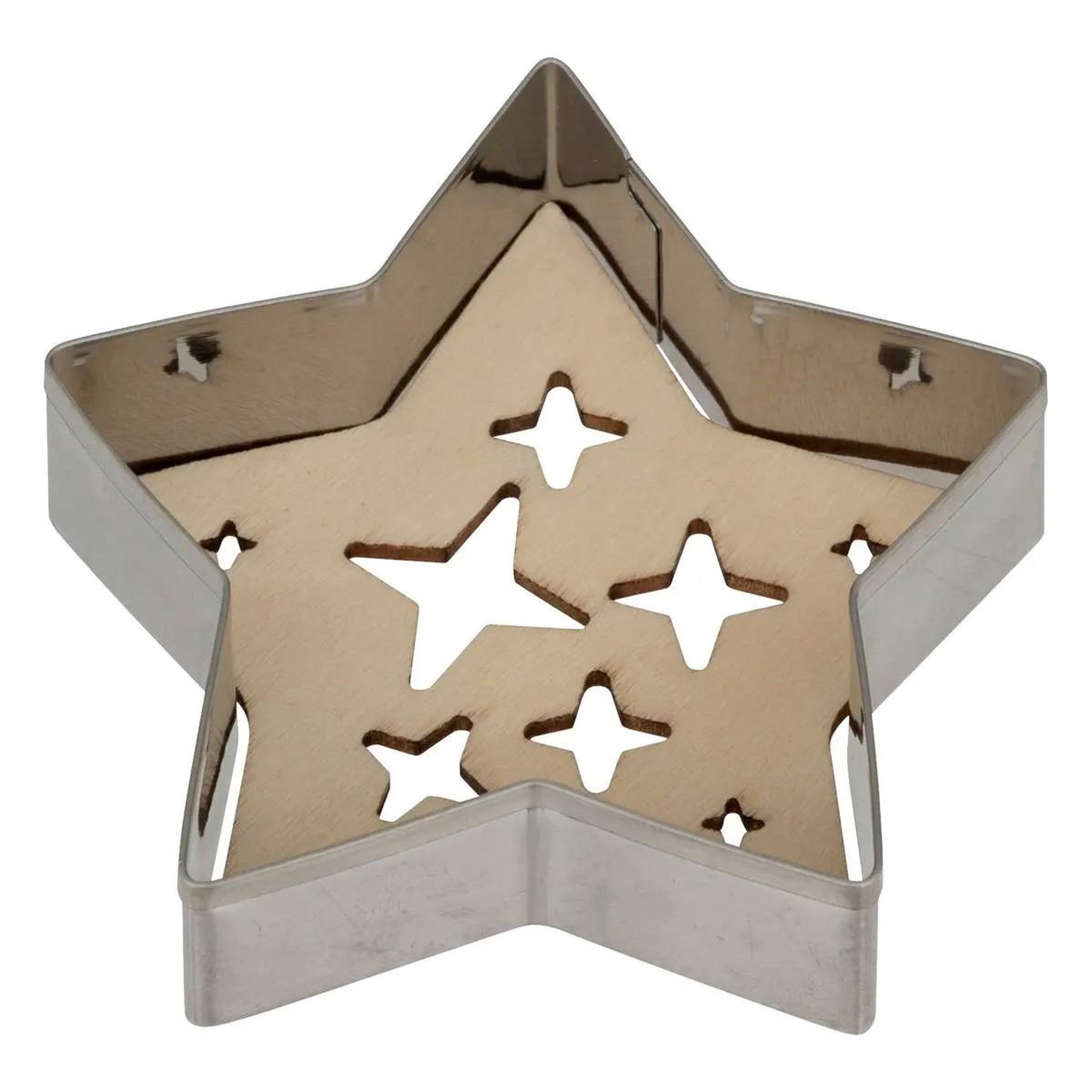 Voir la diapositive 2 : FIVE Lot de 3 emporte-pièces & 3 embosseurs  noël  7cm argent