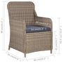Voir la diapositive 6 : VIDAXL Ensemble a manger de jardin 5 pcs Marron