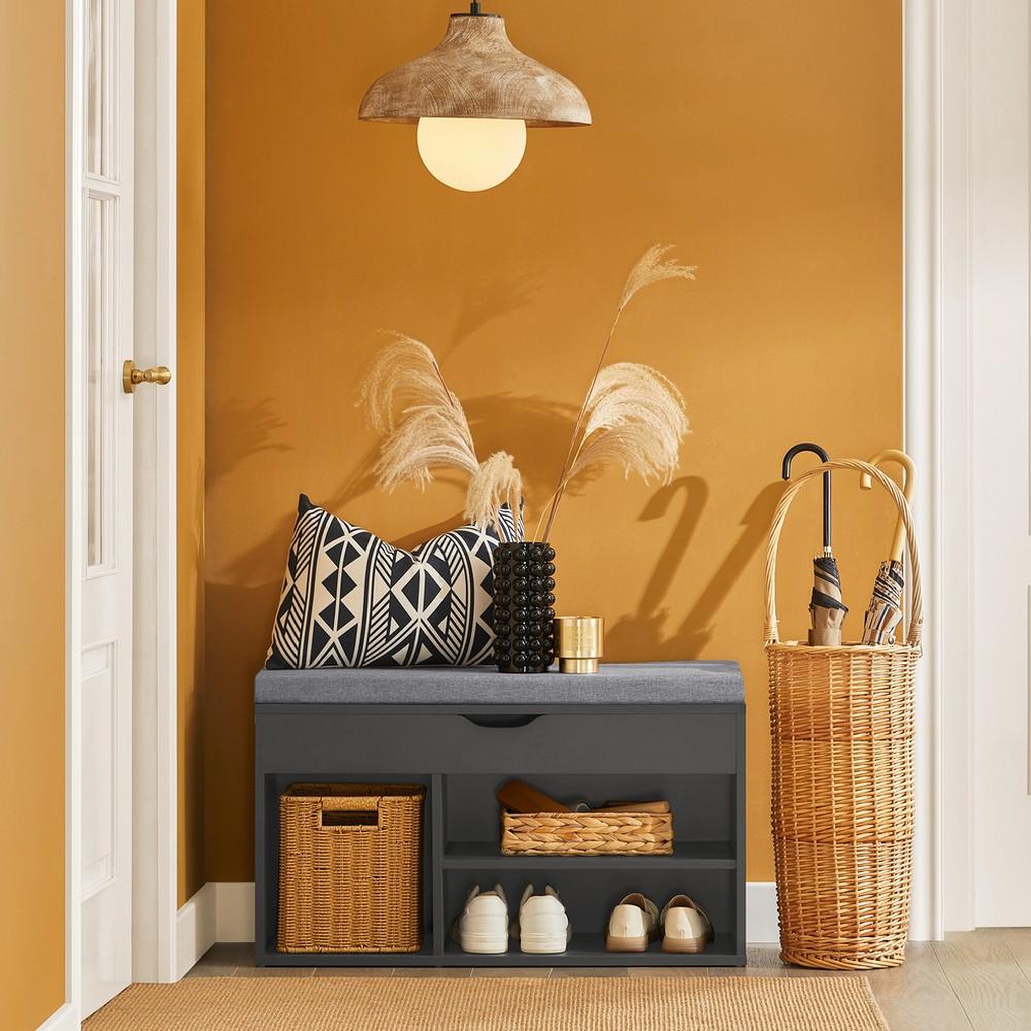Voir la diapositive 2 : SOBUY SoBuy - Banc de rangement à chaussures avec une porte - Moderne - FSR45