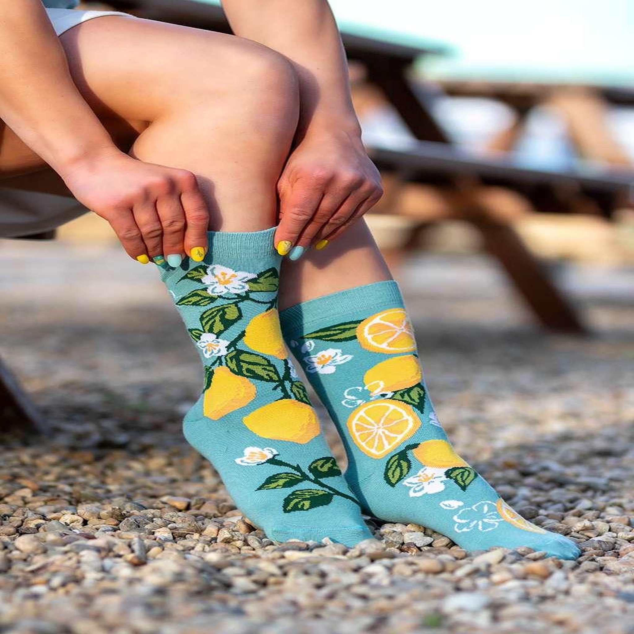Voir la diapositive 6 : PIRIN HILL Chaussettes arty citrons