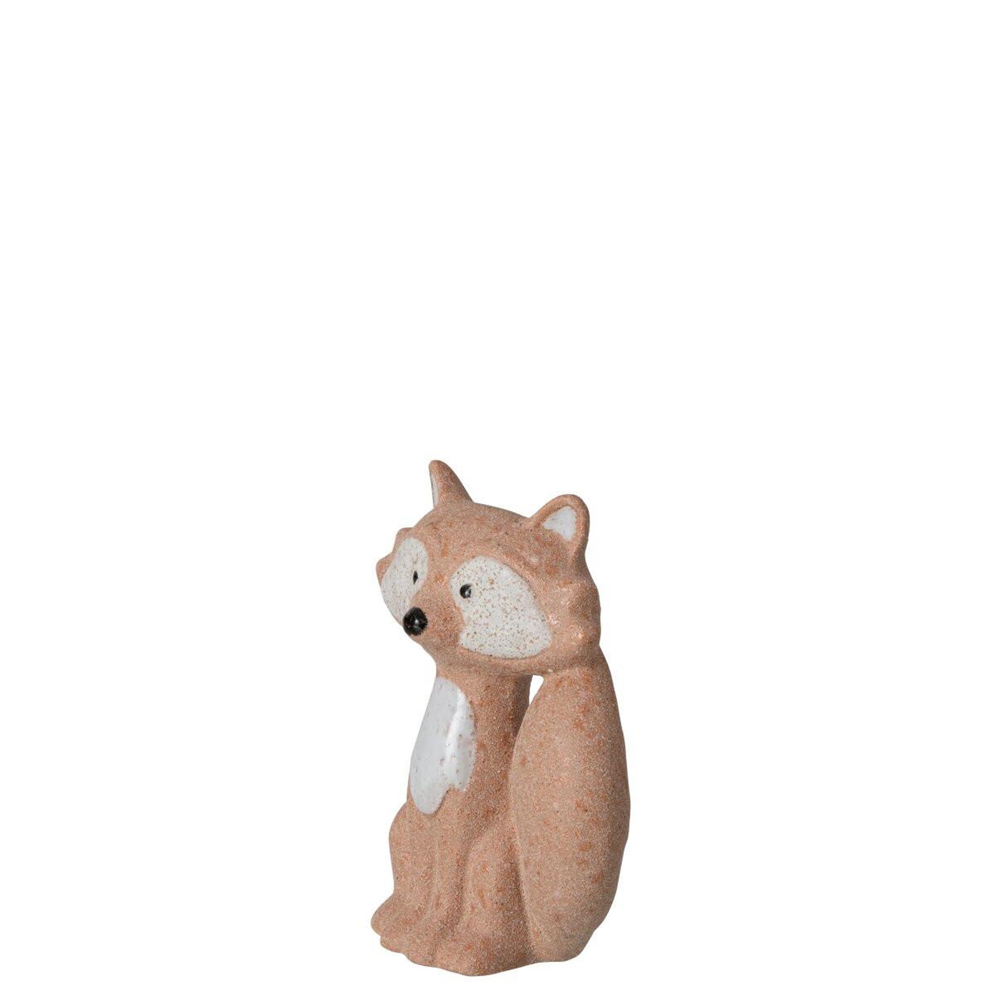 Voir la diapositive 2 : J-LINE Statuette déco renard  maël  23cm orange