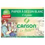 CANSON Pochette papier à dessin blanc 16 feuilles A4 à grain 180g