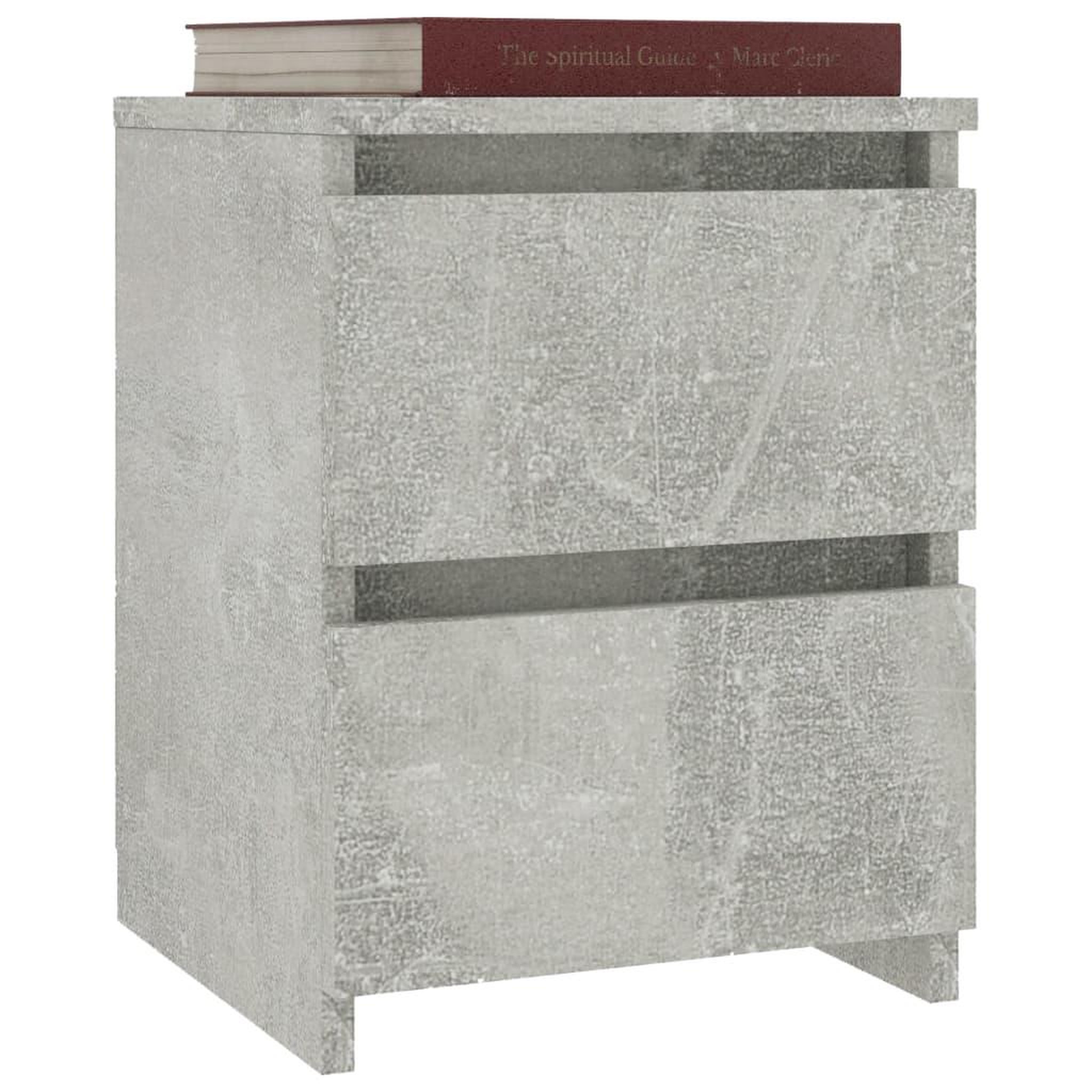 Voir la diapositive 3 : VIDAXL Tables de chevet 2 pcs Gris beton 30x30x40 cm Bois d'ingenierie