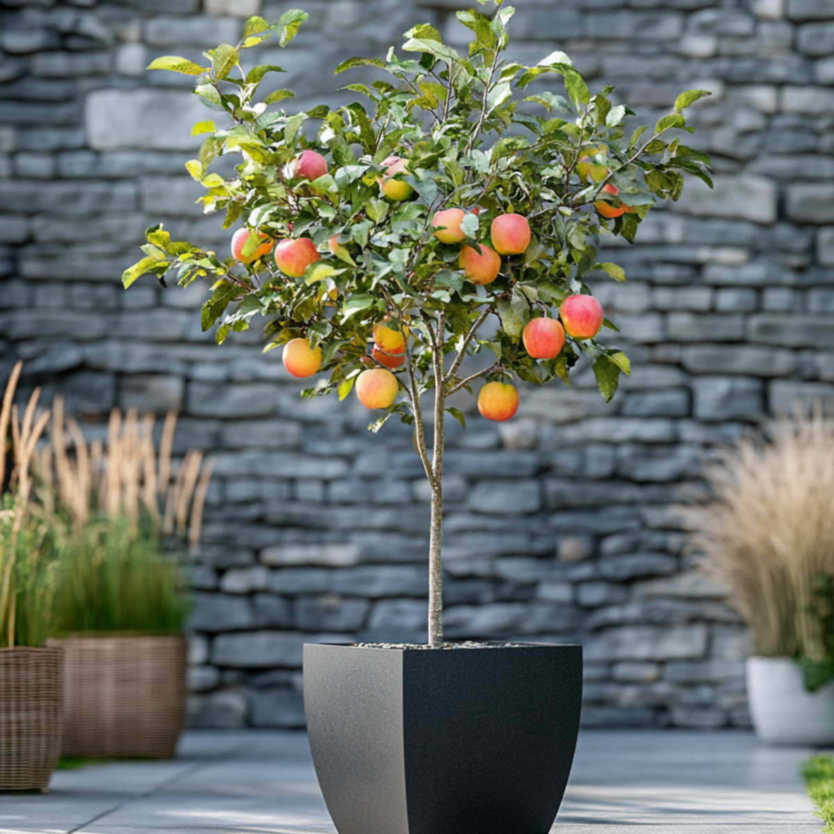PLANT IN A BOX Pommier - Malus domestica 'Elstar' - Hauteur 90-100cm - ⌀21cm