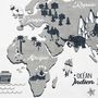 Voir la diapositive 3 : The Home Deco Factory Tapis mappemonde 140x70cm