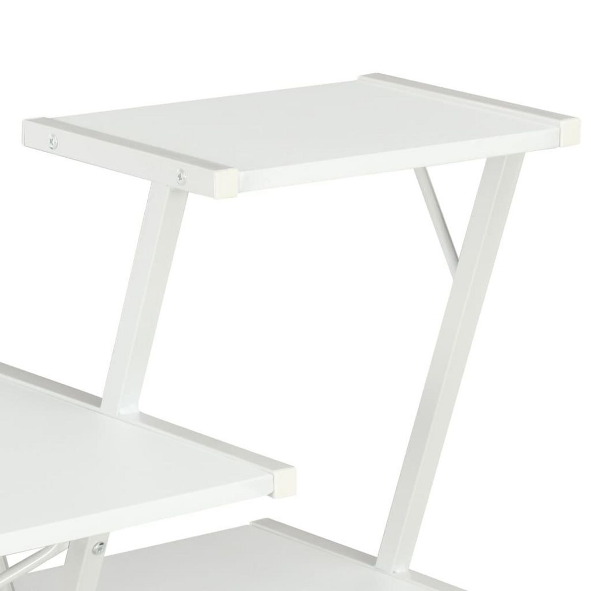 VIDAXL Bureau avec etagere Blanc 116x50x93 cm