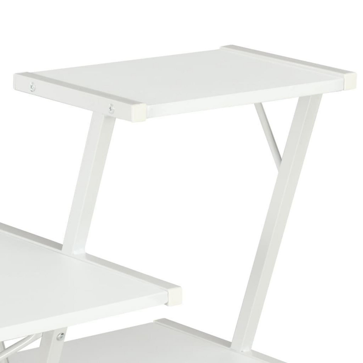 VIDAXL Bureau avec etagere Blanc 116x50x93 cm