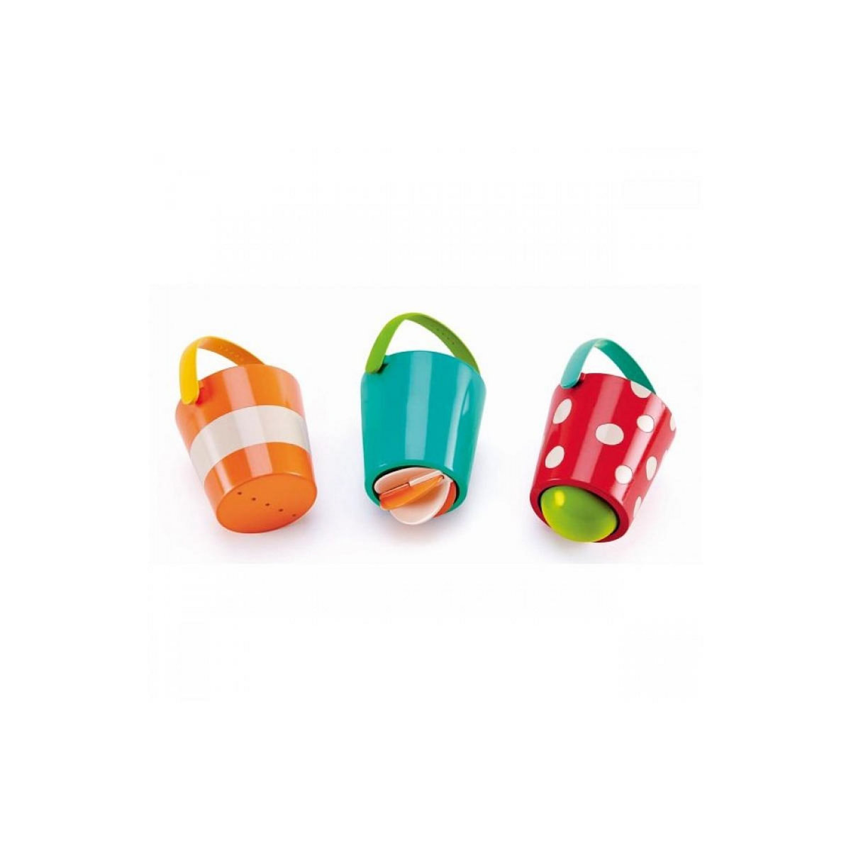Hape Ensemble de Seaux Colorés pour le Bain - Jouets Aquatiques Ludiques