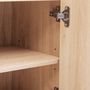 Voir la diapositive 4 : FIVE Meuble bas 1 porte et 1 niche effet bois naturel ABANA - Beige