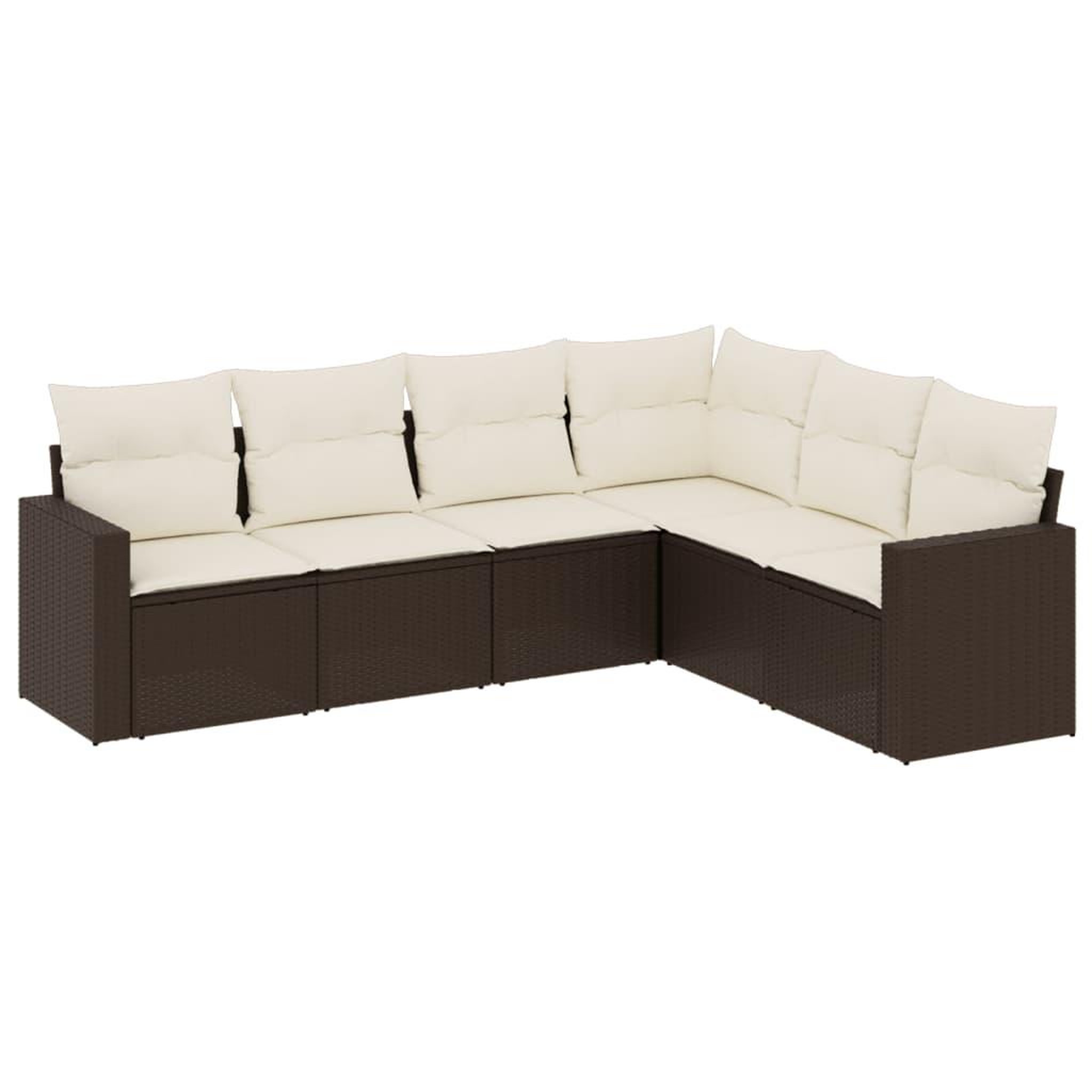 Voir la diapositive 2 : VIDAXL Salon de jardin avec coussins 6 pcs marron resine tressee