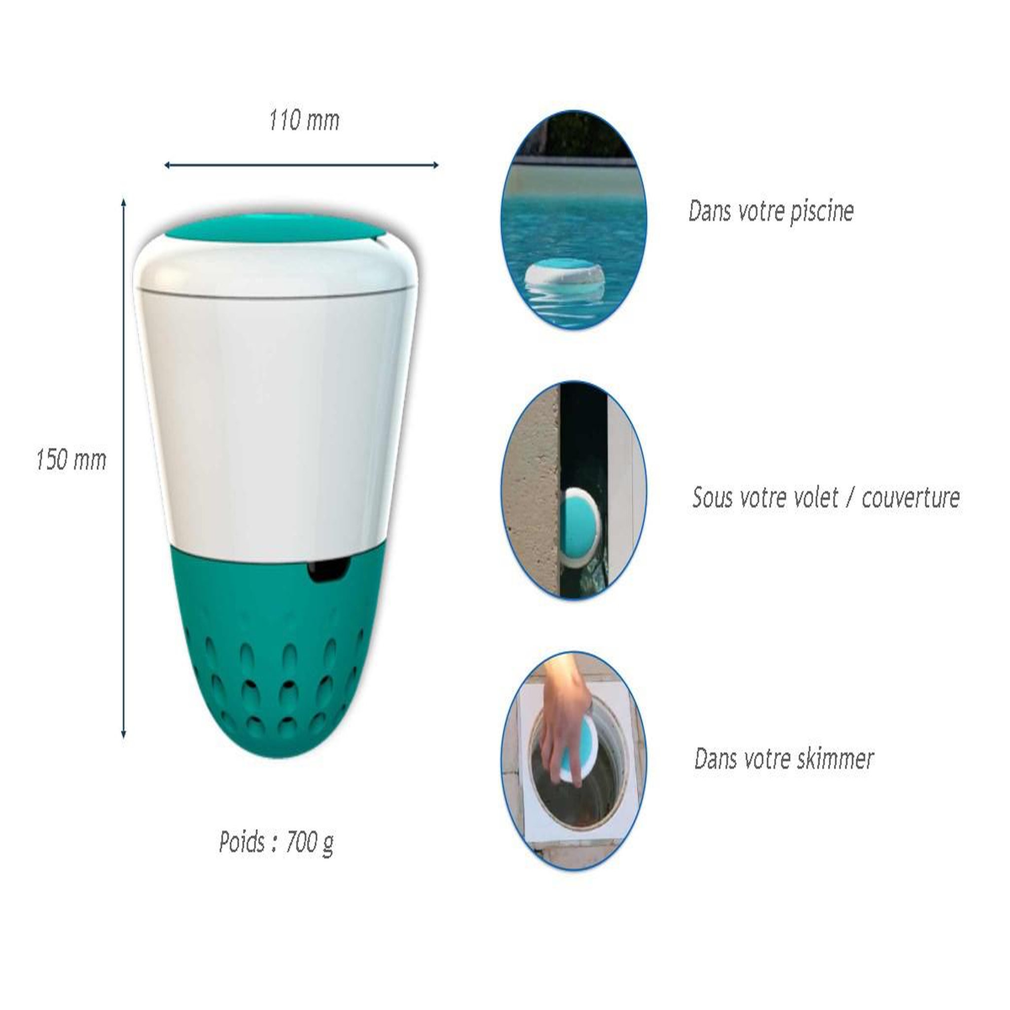 Voir la diapositive 2 : ONDILO Analyseur d'eau connecté wifi + bluetooth - ico pool