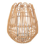 ATMOSPHERA Photophore Déco en Rotin  Lour  22cm Beige