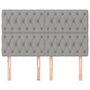 Voir la diapositive 3 : VIDAXL Tetes de lit 4 pcs Gris clair 72x7x78/88 cm Tissu