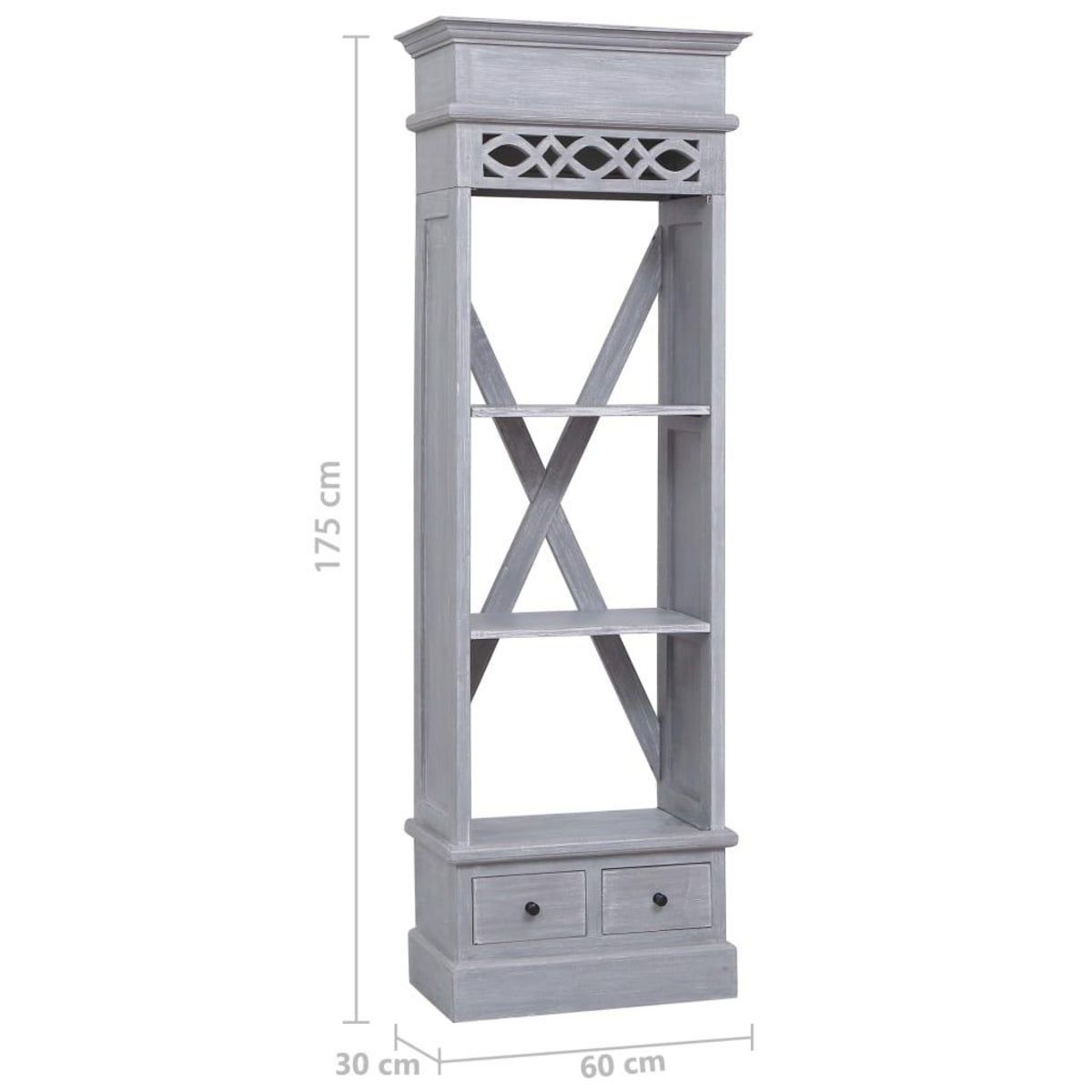 VIDAXL Buffet 60x30x175 cm Bois d'acajou massif