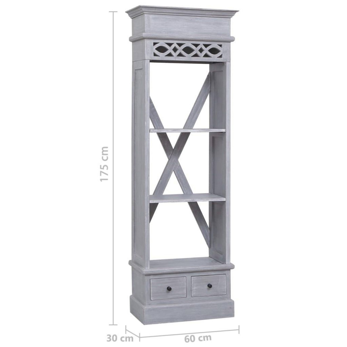 VIDAXL Buffet 60x30x175 cm Bois d'acajou massif