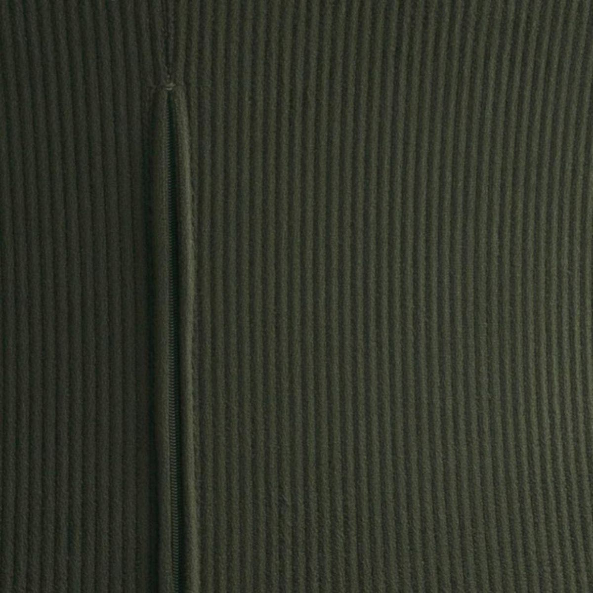 TOILINUX Lot de 2 chaises de salle à manger Lina - Velours côtelé vert olive