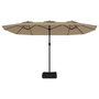Voir la diapositive 4 : VIDAXL Parasol a double tete taupe 449x265 cm