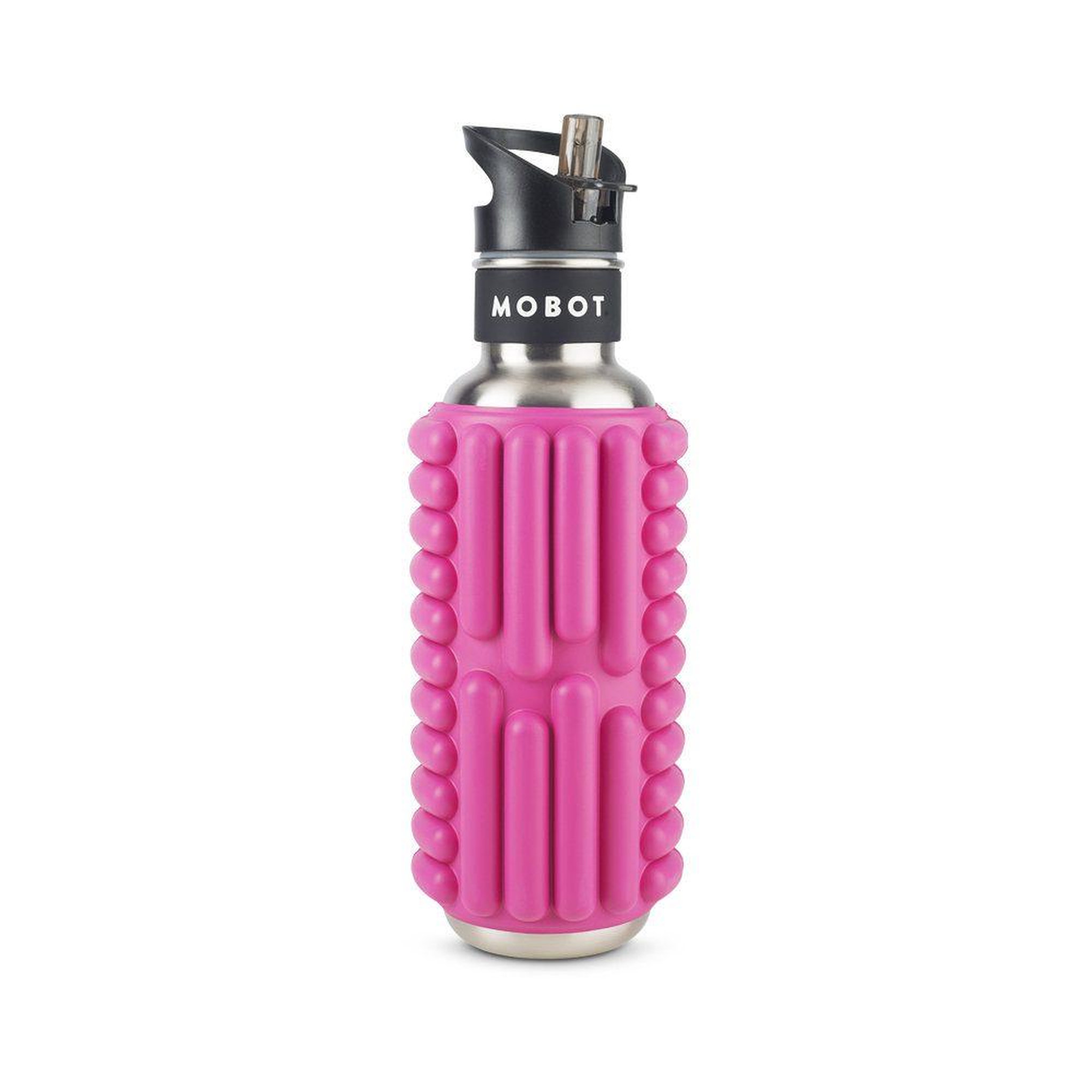 MOBOT Bouteille de sport - mobot - fonction 2 en 1 rouleau de massage - rose