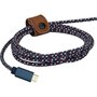 ADEQWAT Câble micro USB vers USB bleu marine 2m