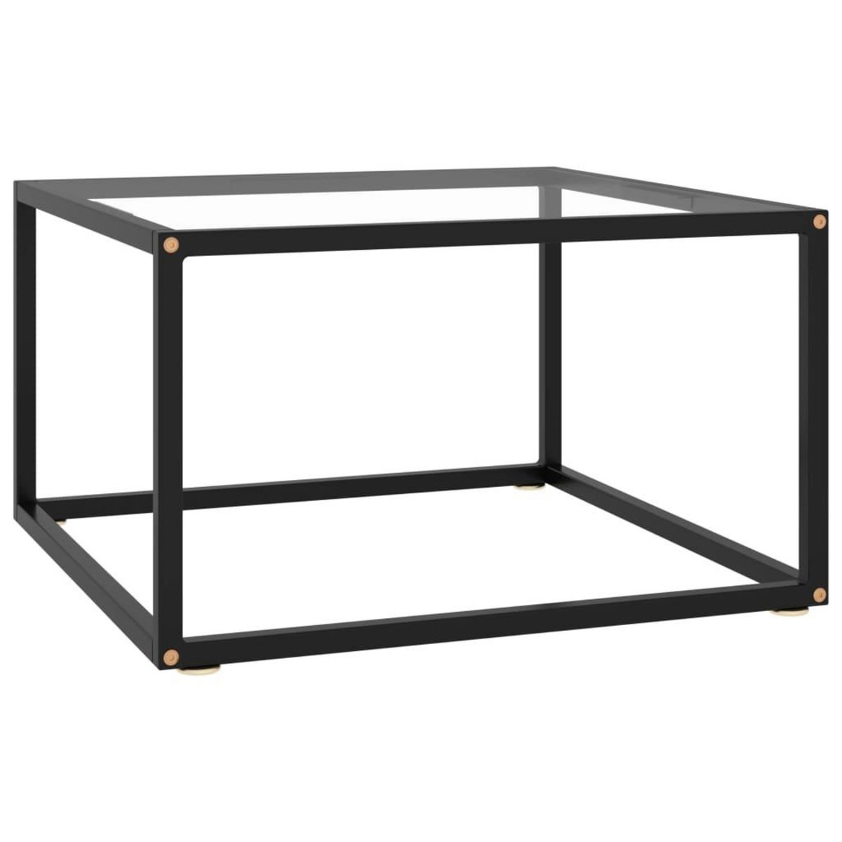 VIDAXL Table basse Noir avec verre trempe 60x60x35 cm