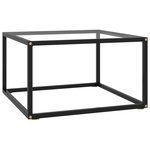 VIDAXL Table basse Noir avec verre trempe 60x60x35 cm