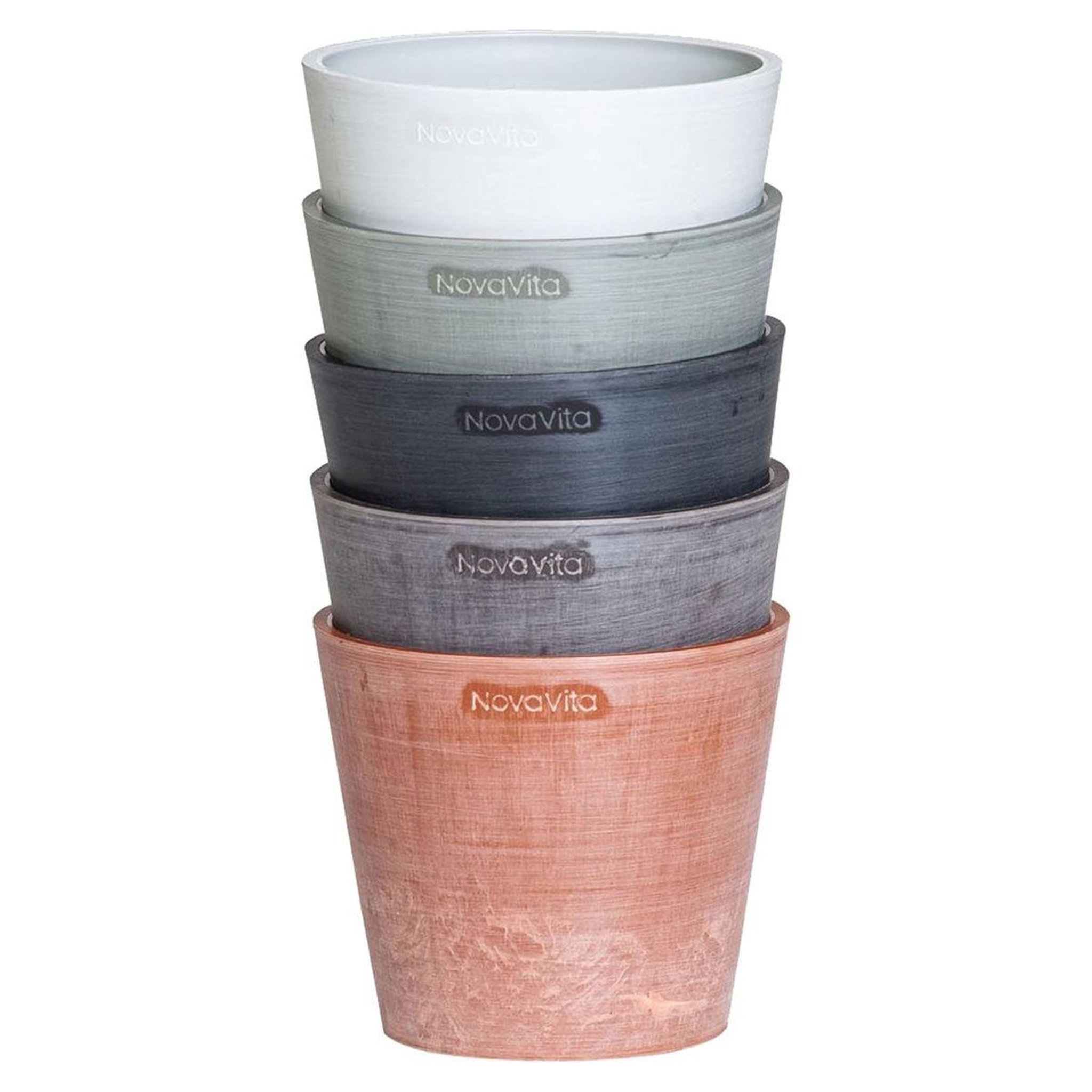 Voir la diapositive 3 : ART PLAST Pot de fleur gris 70l ø50cm h47cm - jardinière extérieure balcon terrasse jardin artplast