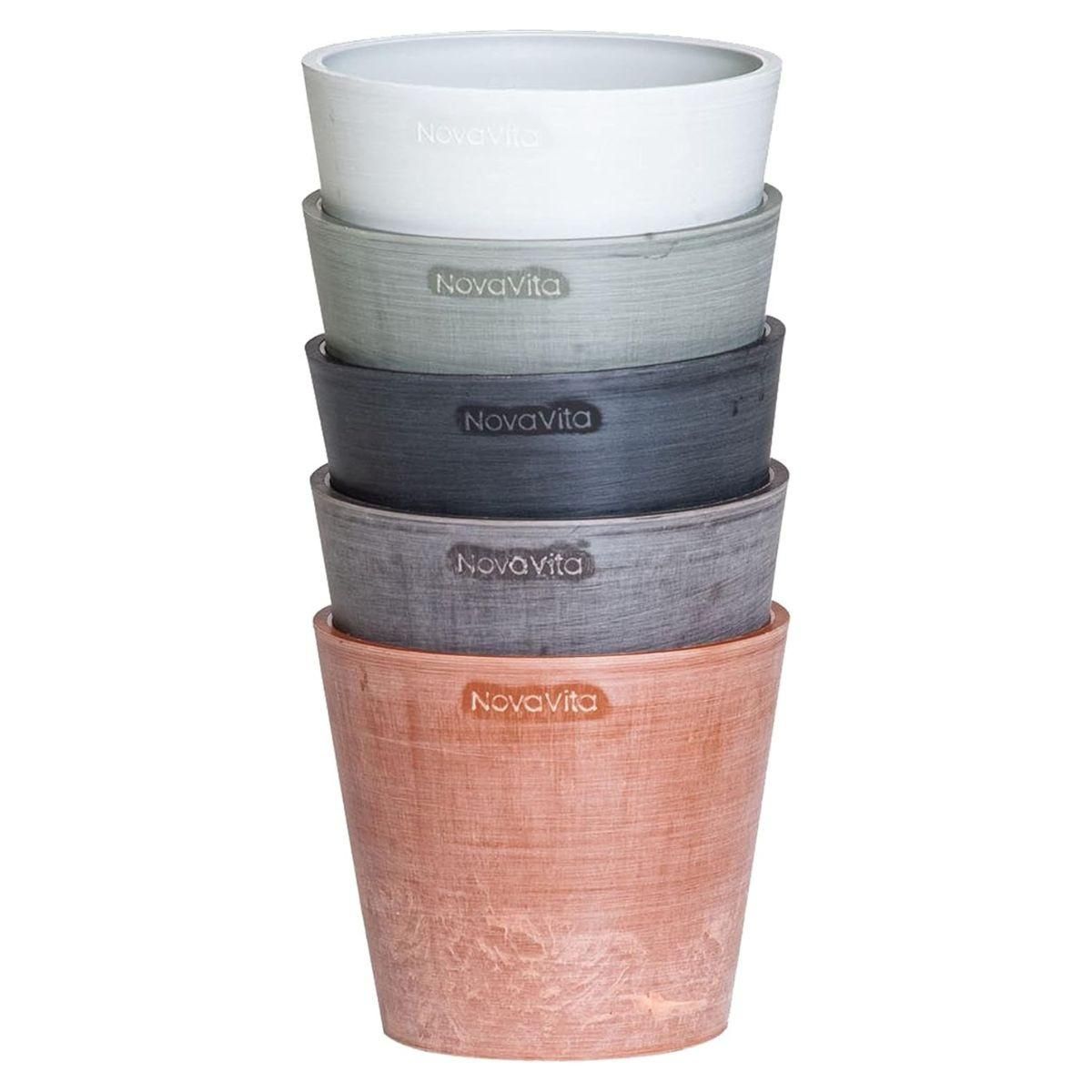ART PLAST Pot de Fleur Gris 70L Ø50cm H47cm - Jardinière Extérieure Balcon Terrasse Jardin ARTPLAST