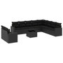 Voir la diapositive 2 : VIDAXL Salon de jardin 11 pcs avec coussins noir resine tressee