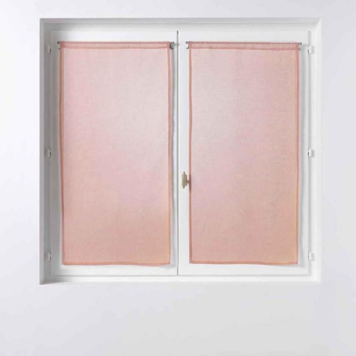 Paris Prix Paire de Voilages  Sandra  60x90cm Rose