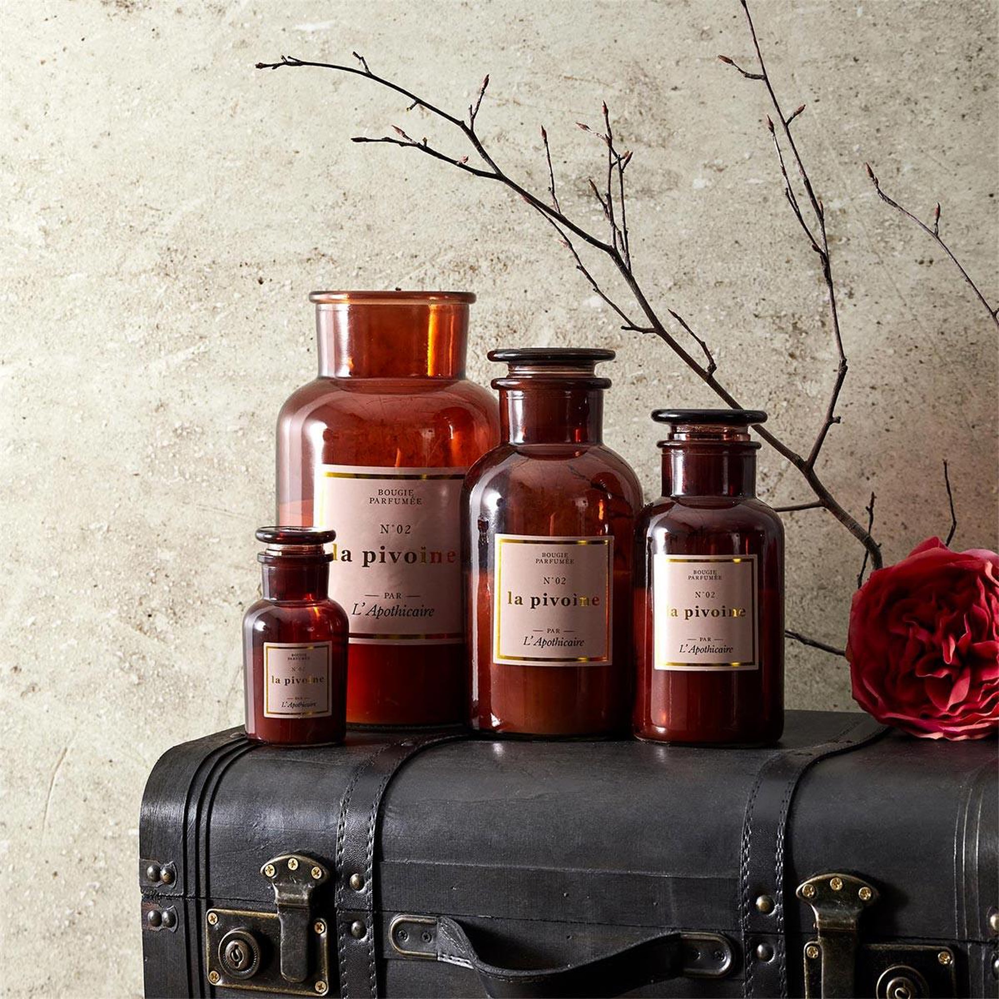 Voir la diapositive 3 : The Home Deco Factory Bougie parfumée déco  apo chic  1400g pivoine