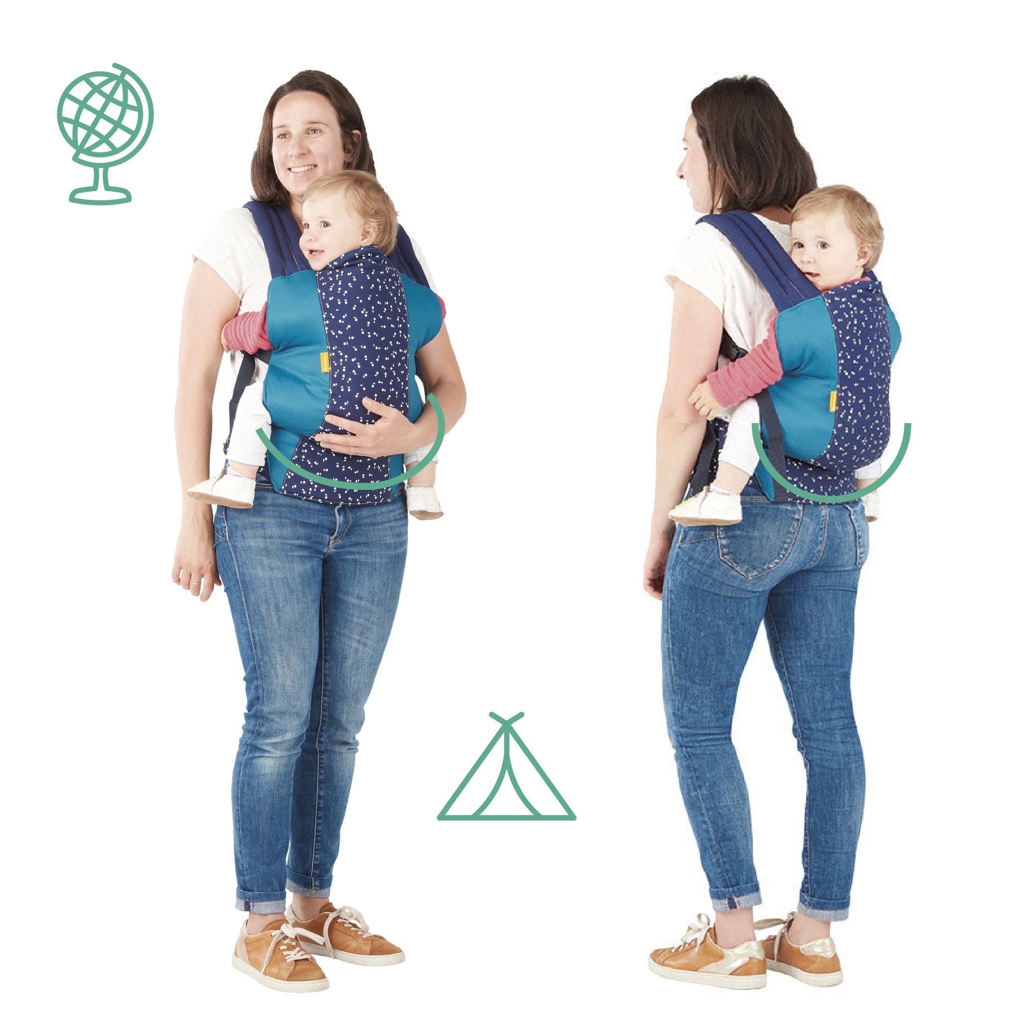Voir la diapositive 6 : BADABULLE Porte-bébé physiologique easy&go 