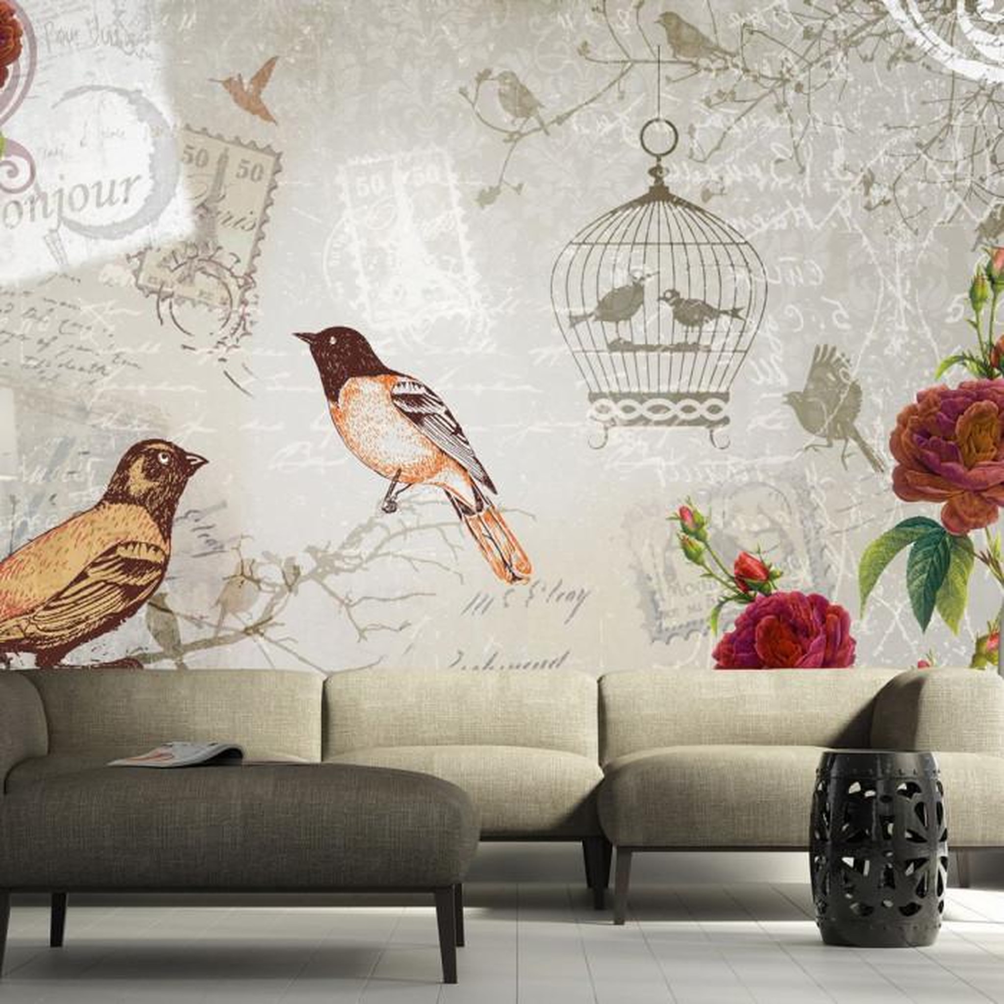Paris Prix Papier Peint  Good Morning. Coloris disponibles : Multicolore