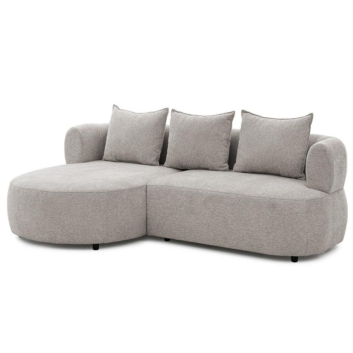 LISA DESIGN Angela - canapé d'angle gauche 4 places en velours texturé