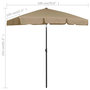 Voir la diapositive 6 : VIDAXL Parasol de plage taupe 180x120 cm