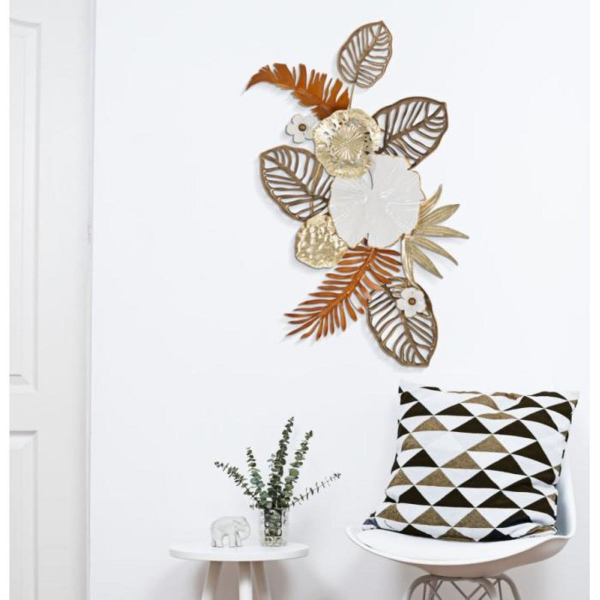 Paris Prix Décoration Murale en Métal  Bouquet Ajouré  87cm Multicolore