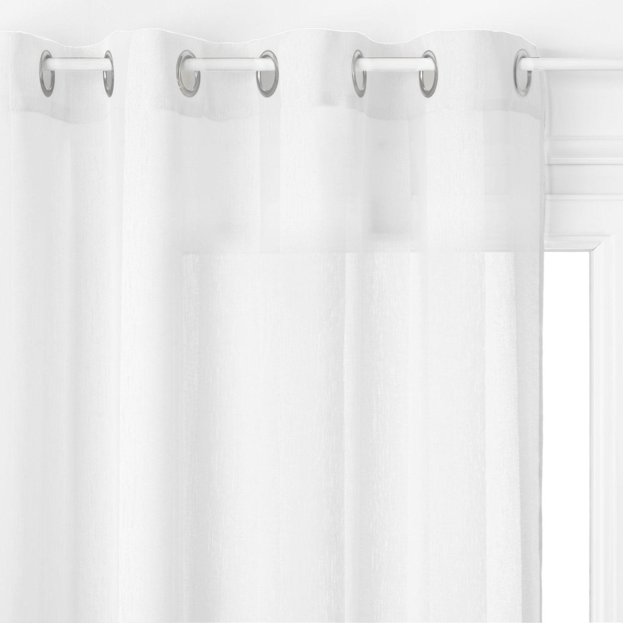 Voir la diapositive 2 : ATMOSPHERA Voilage elsa en polyester - 140 x 240 cm - blanc