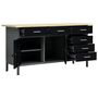 Voir la diapositive 2 : VIDAXL Etabli Noir 160x60x85 cm Acier
